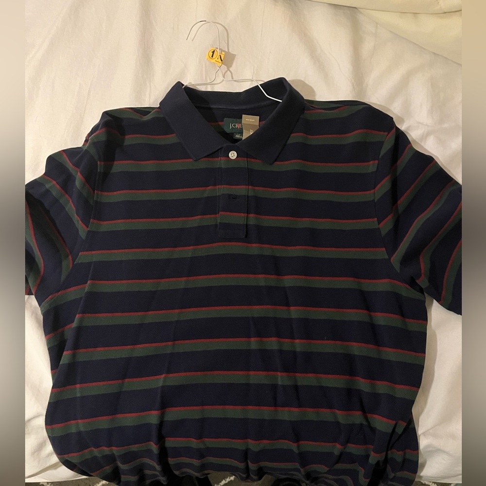 J Crew Stripe Polo NWT large tall men